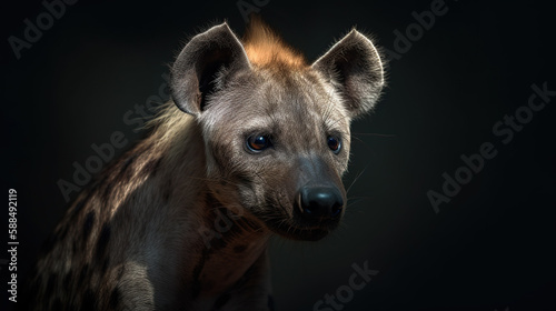 Fotografiet wildlife, a hyena in the wild
