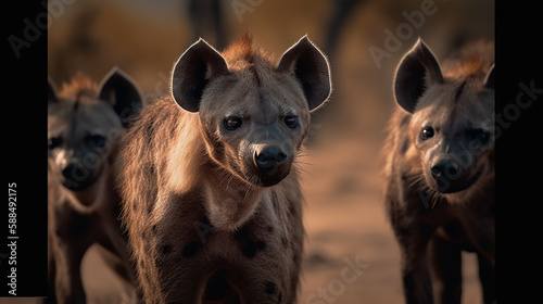 wildlife, a hyena in the wild