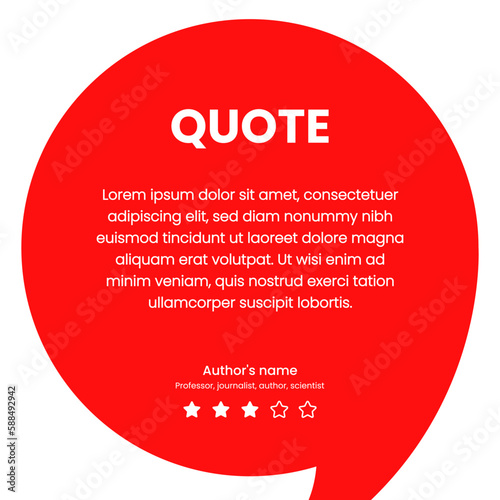 3D bubble testimonial banner, quote, infographic. Social media post template designs for quotes. Empty speech bubbles, quote bubbles and text box. Vector Illustration EPS10.