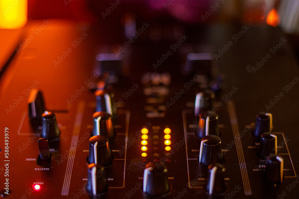 audio mixing console with knobs and faders audio mixing console with knobs and faders