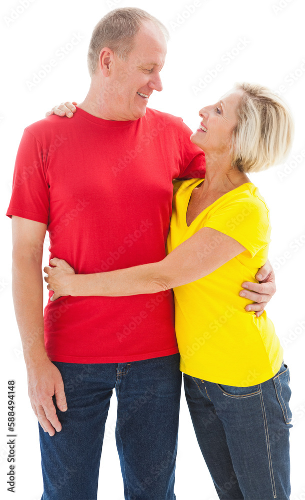 Fototapeta premium Happy mature couple hugging and smiling