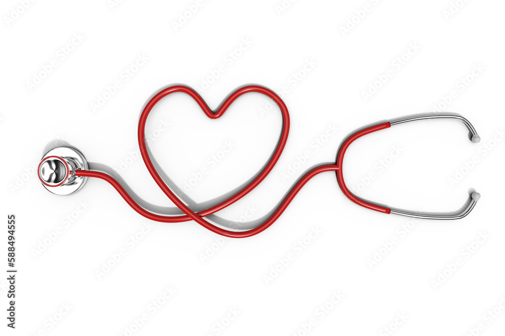 Stethoscope forming a heart shape Stethoscope forming a heart shape