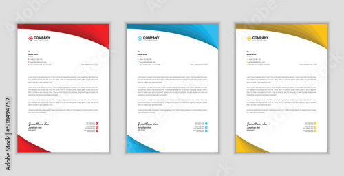 modern letterhead design bundle and vector template  design free 