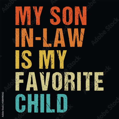 Son in law retro vintage t-shirt design