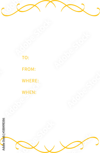 Yellow color text with design by white background