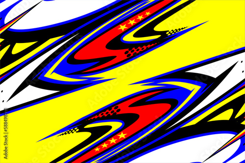 design vector background racing with a unique line pattern with star effects and bright colors