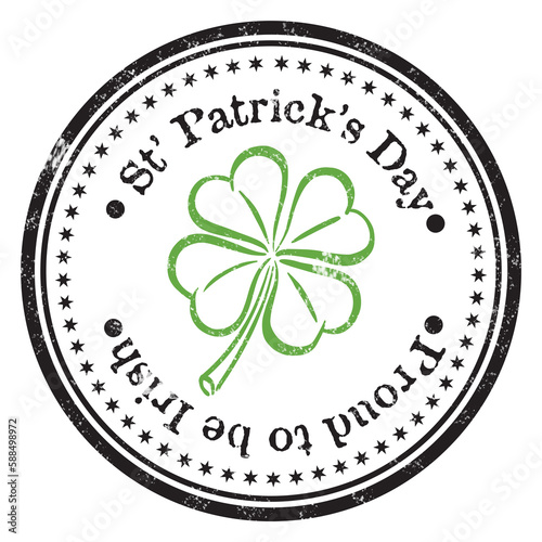 Composite image of St Patrick Day with flower symbol