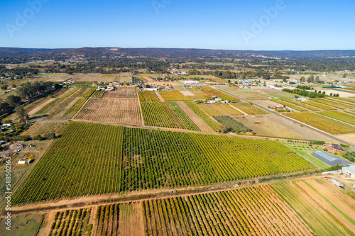 Aerial view of vineyards, Swan Valley, Perth, Western Australia, Australia, Ozeanien