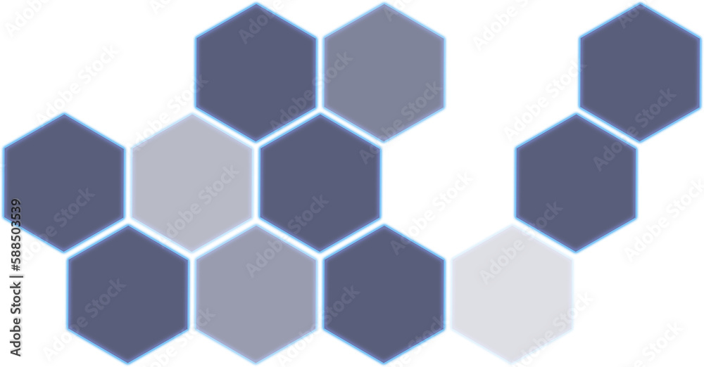 Vector icon of hexagon Vector icon of hexagon