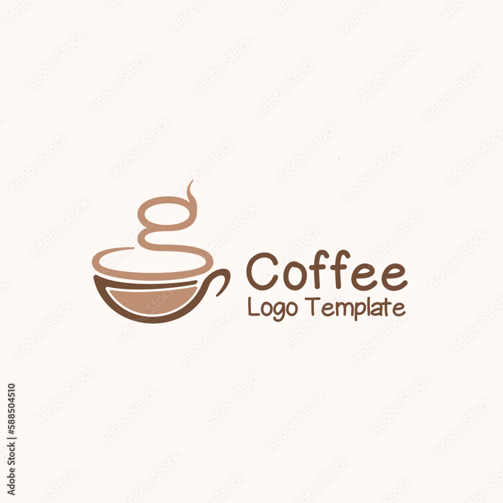 Obraz premium Coffee Steam Logo