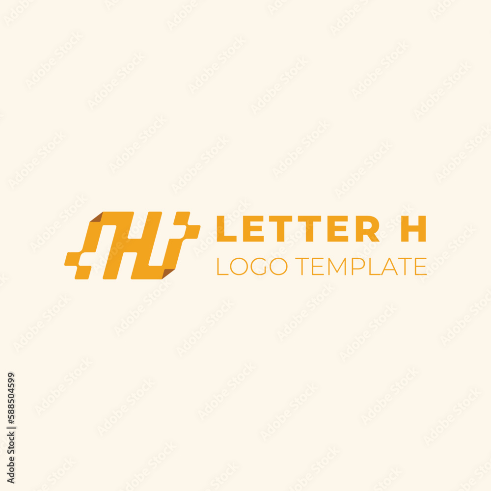 Digital H Letter Logo Design Digital H Letter Logo Design