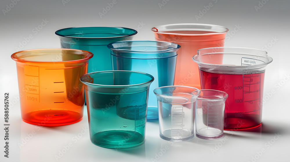 Laboratory Chemical Cups. Generative AI Laboratory Chemical Cups. Generative AI