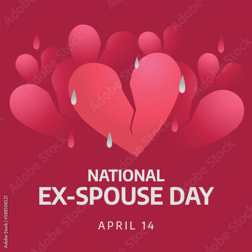 vector graphic of national ex-spouse day good for national ex-spouse day celebration. flat design. flyer design.flat illustration.