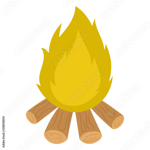 campfire illustration 