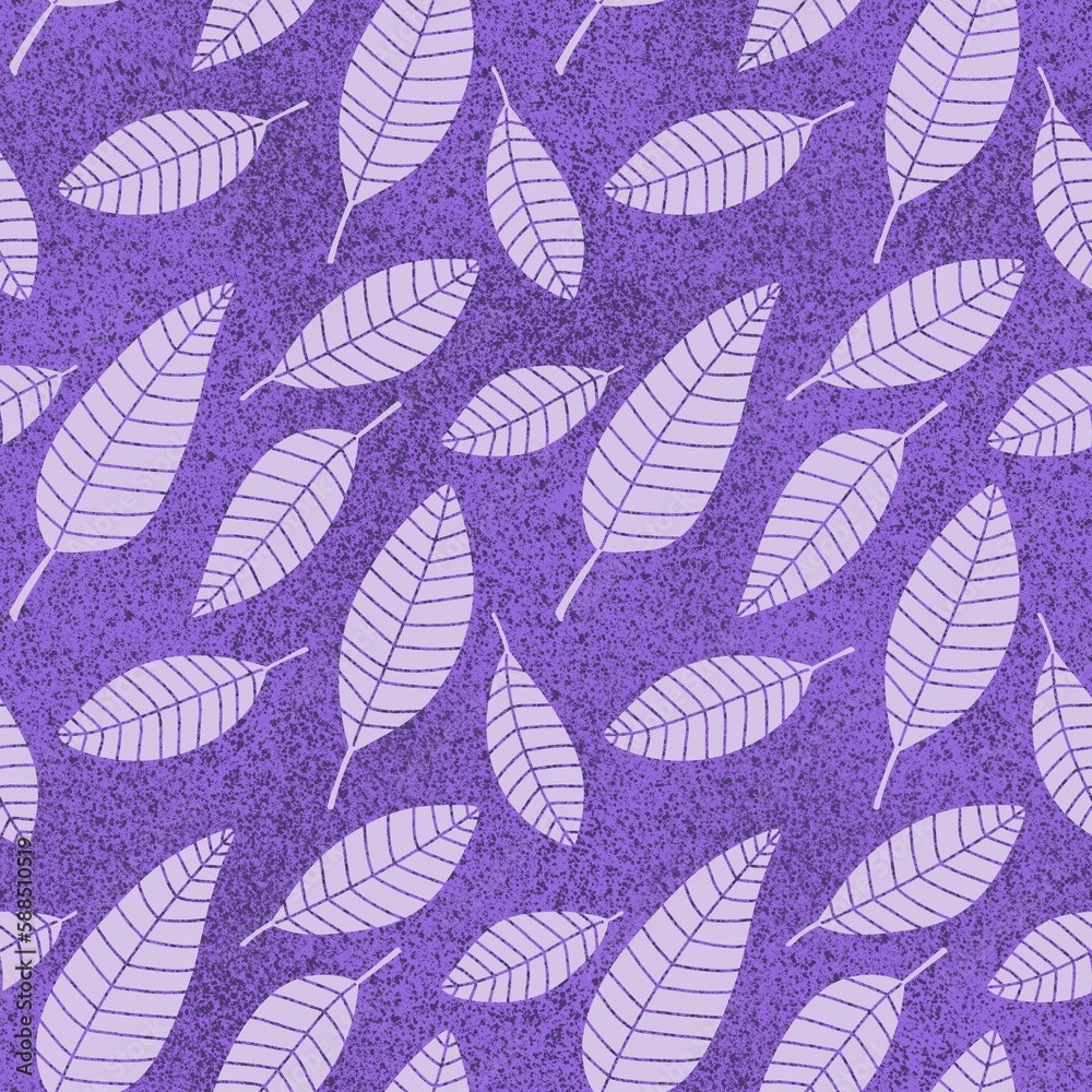 Abstract floral seamless leaves pattern for wrapping paper and fabrics and linens and kids clothes print and packaging