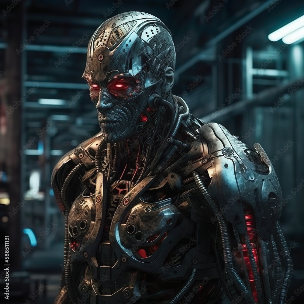 Future Cyberpunk Robot Future Cyberpunk Robot