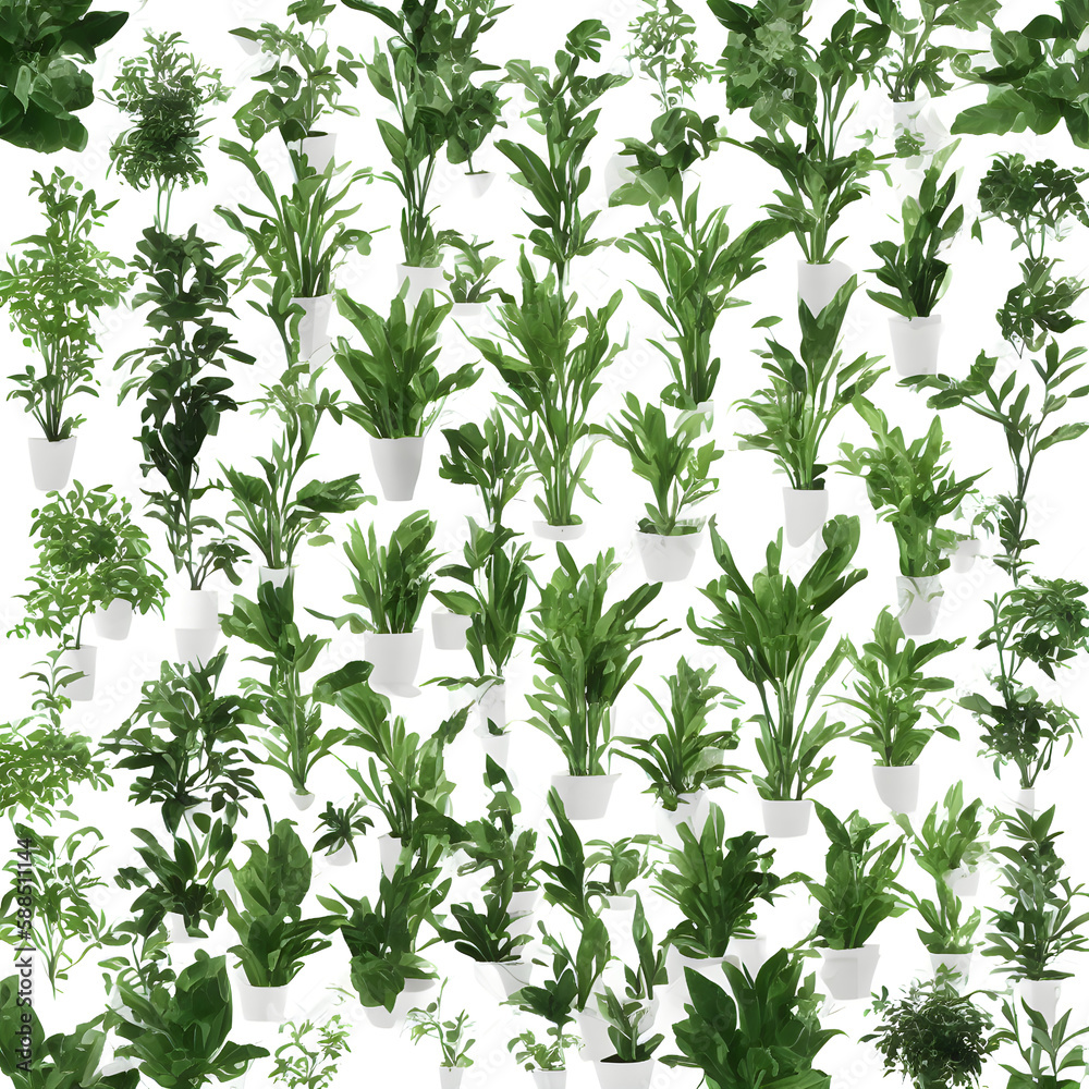 Fototapeta premium Plants In White Background 
