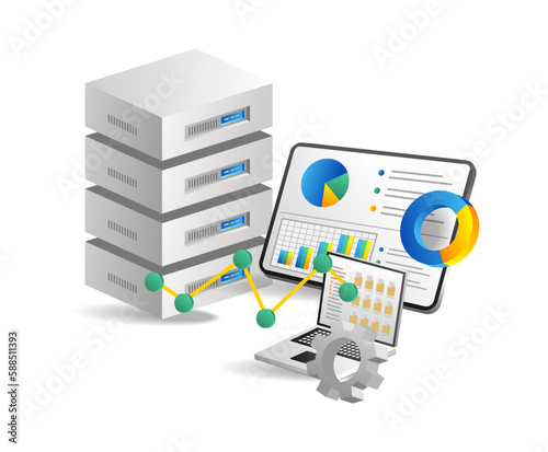 Data center concept with icon design, vector illustration 10 eps graphic. © hasan
