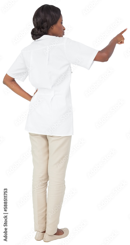 Young nurse pointing Young nurse pointing
