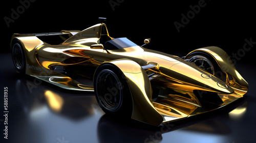 Futuristic concept race car, open wheel race car,  Generative AI © Pixel My Heart