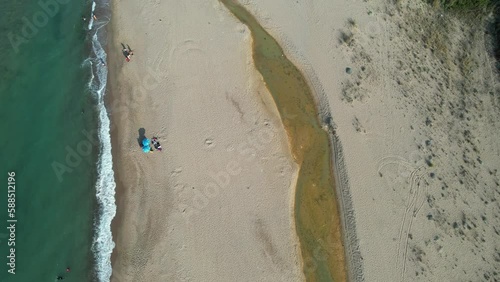 aerial beasch and wave photo