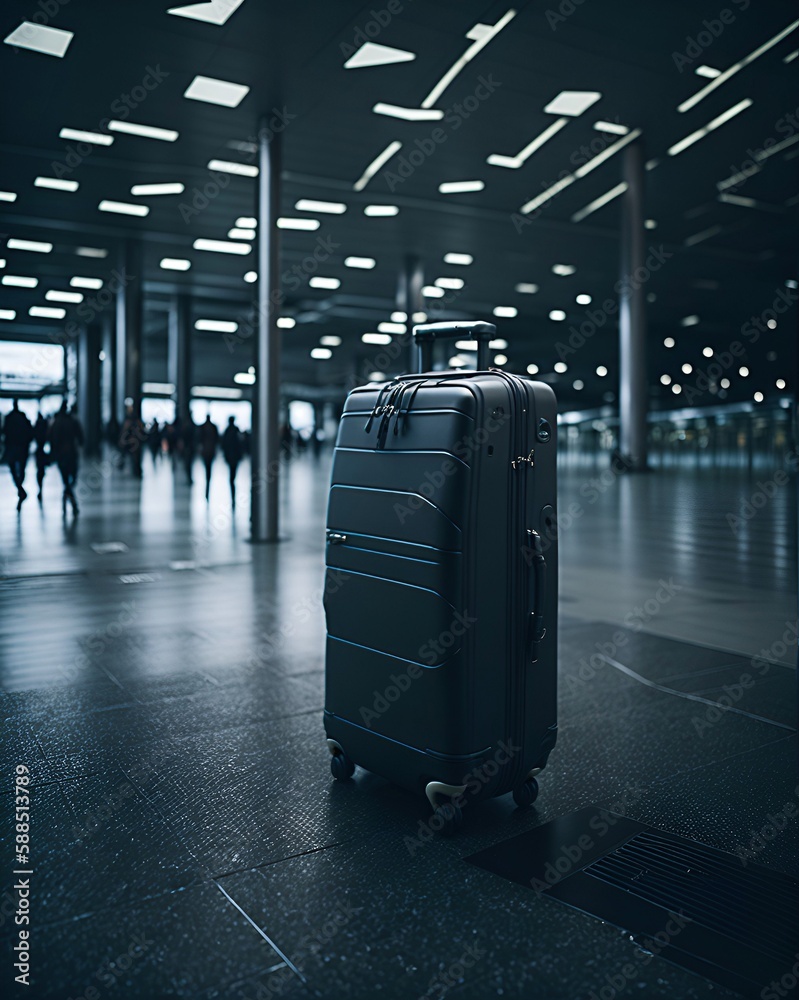 illustration of suitcases in an airport