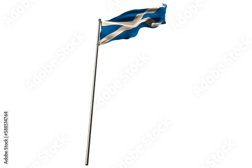 Low angle view of Scottish flag