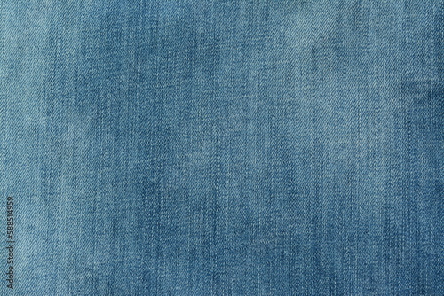Blue washed denim natural cotton fabric