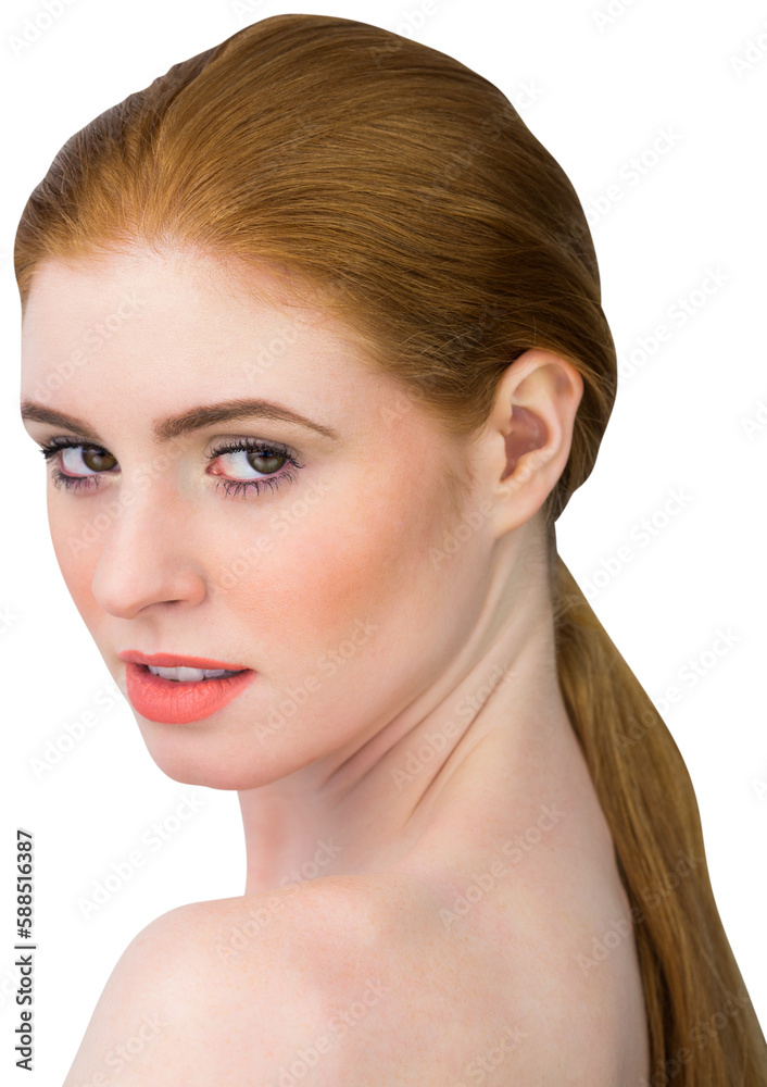 Obraz premium Beautiful redhead looking at camera
