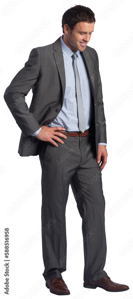 Smiling businessman with hand on hip Smiling businessman with hand on hip