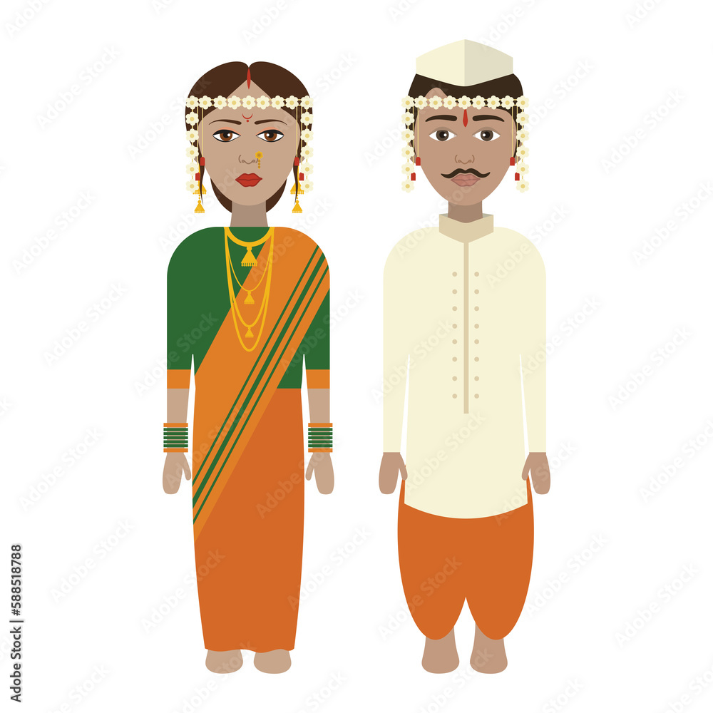 Maharashtrian bride and groom Maharashtrian bride and groom