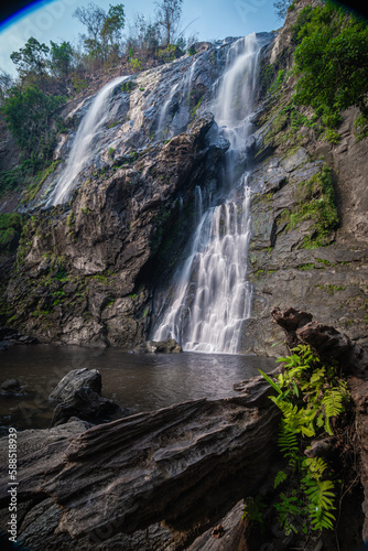Khlong Lan Waterfall  Beautiful waterfalls in klong Lan national park of Thailand