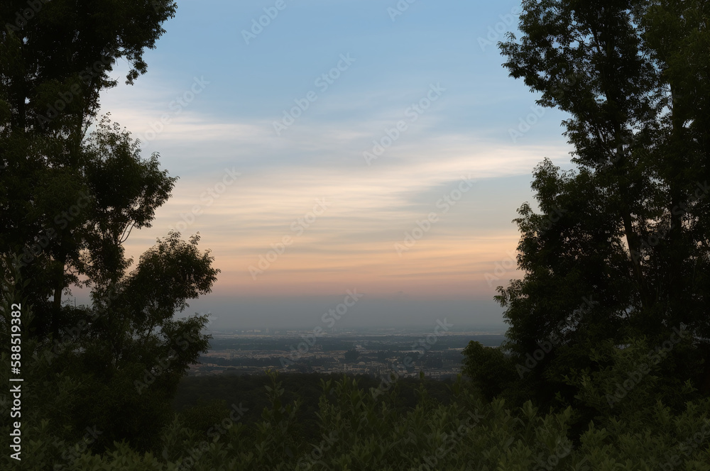 Open sky with majestic landscape