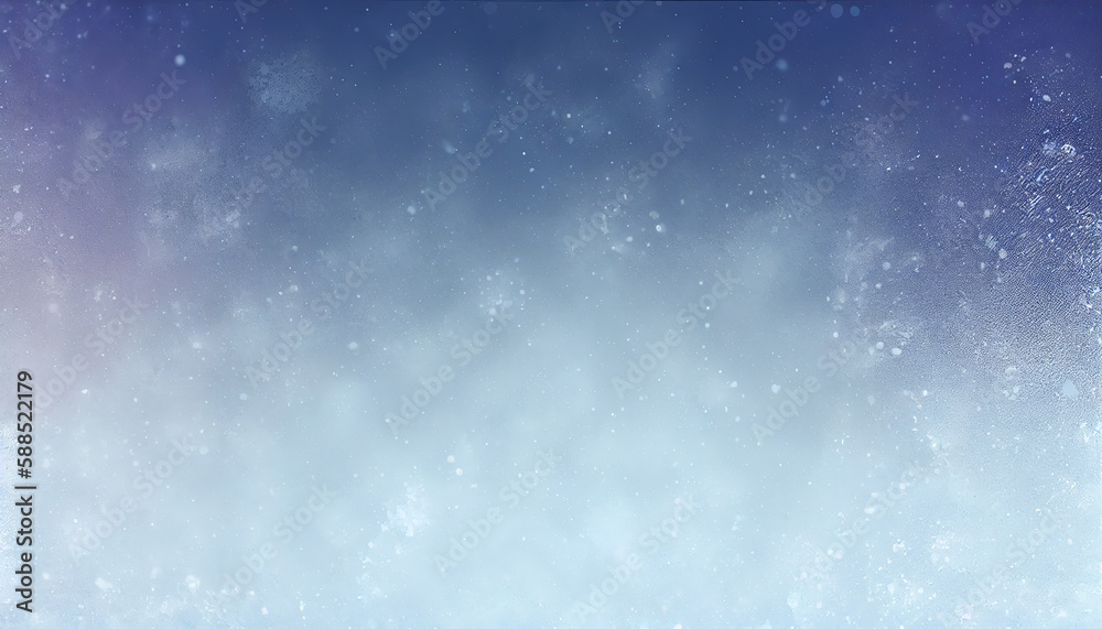A blue background with snowflakes.