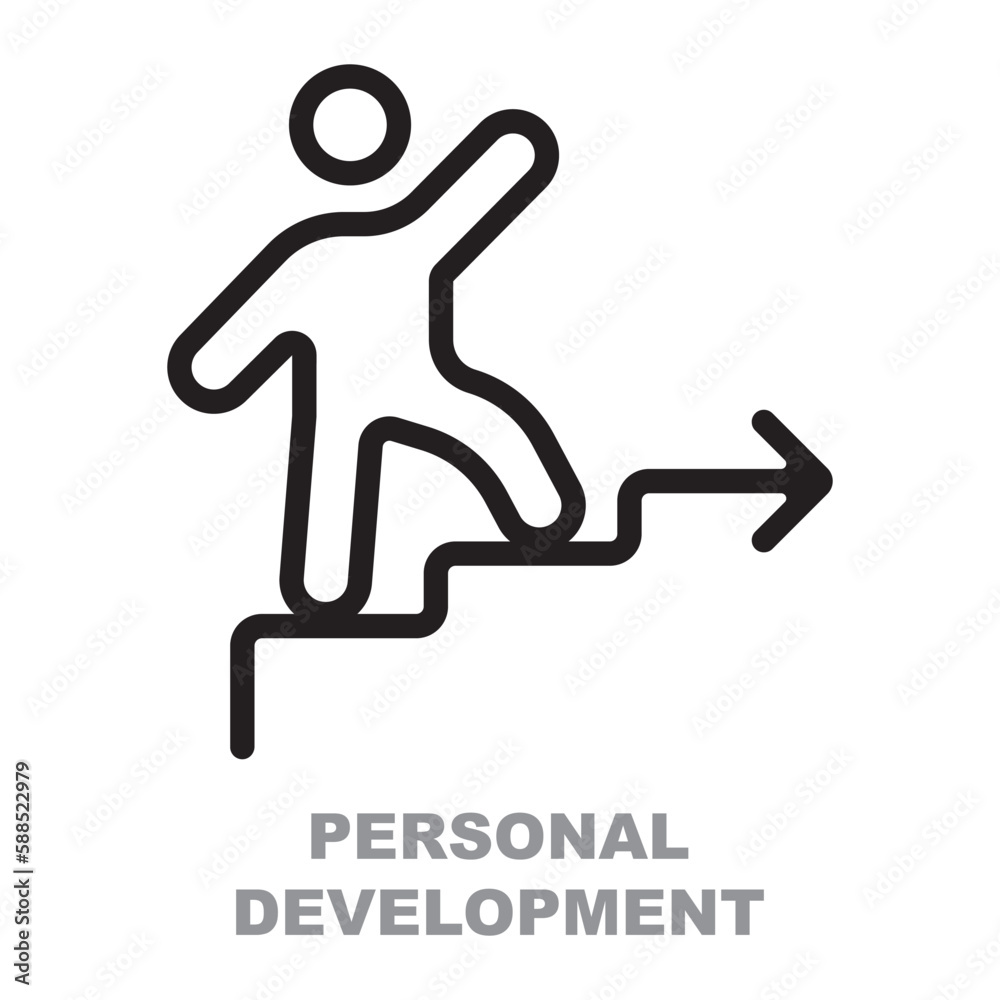 Personal development linear icon. Personal development linear icon.
