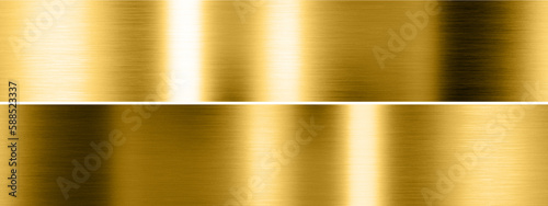Gold metal background. Brushed metallic texture. 3d rendering