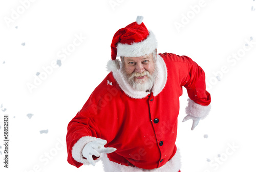 Portrait of Santa Claus dancing