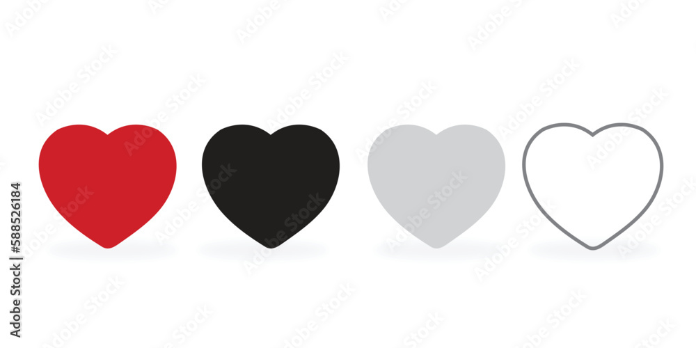 Vector illustration of a heart shape on a white background