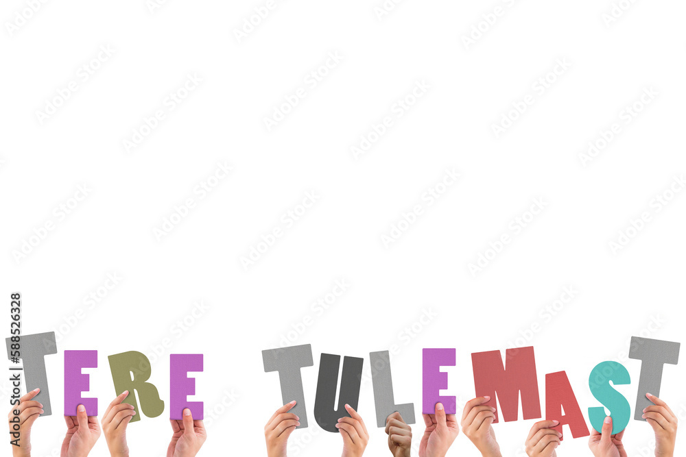 Hands holding up tere tulemast Hands holding up tere tulemast