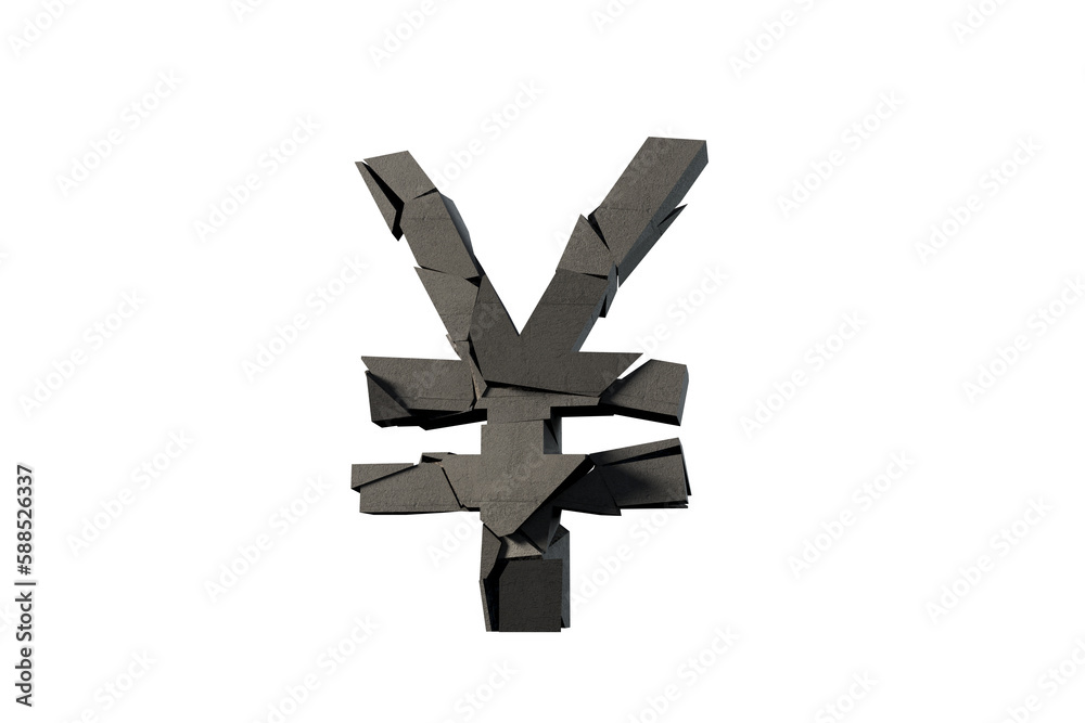 Fototapeta premium 3d composite image of Yen symbol