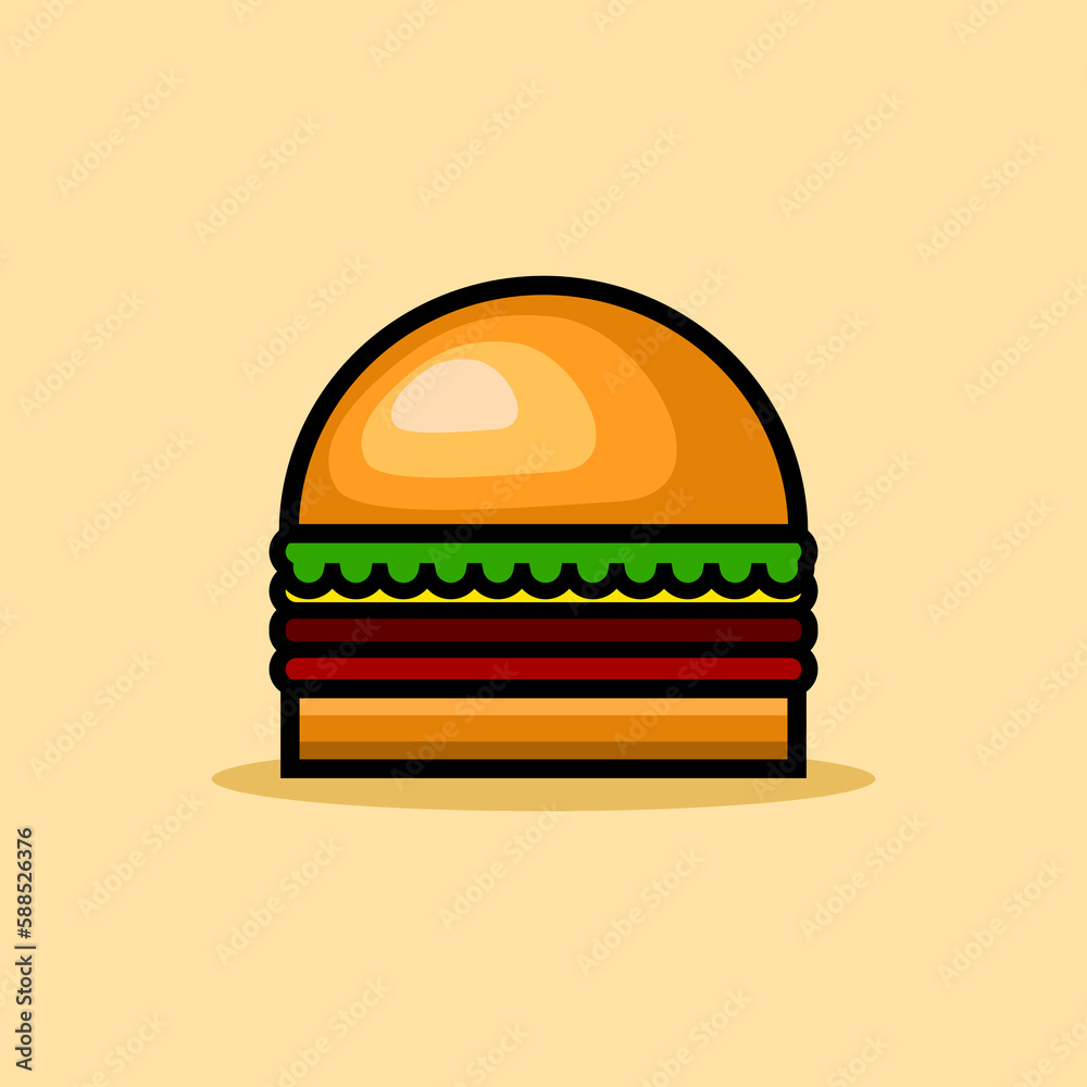 cartoon burger vector illustration for sticker cartoon burger vector illustration for sticker