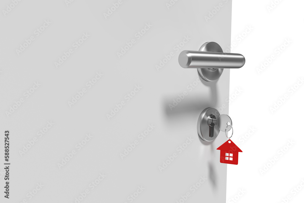 Fototapeta premium Digitally generated image of doorknob