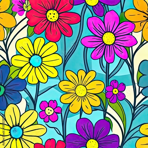 seamless floral pattern Design for banner, poster, card, invitation and scrapbook