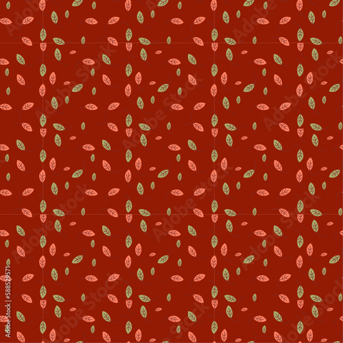 LEAF SEAMLESS PATTERN seamless pattern with red caviar