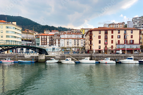 Beautiful old town Ondarroa in Basque country  Spain. High quality photography