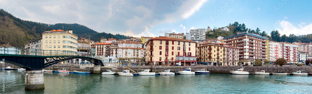 Beautiful old town Ondarroa in Basque country, Spain. High quality photography