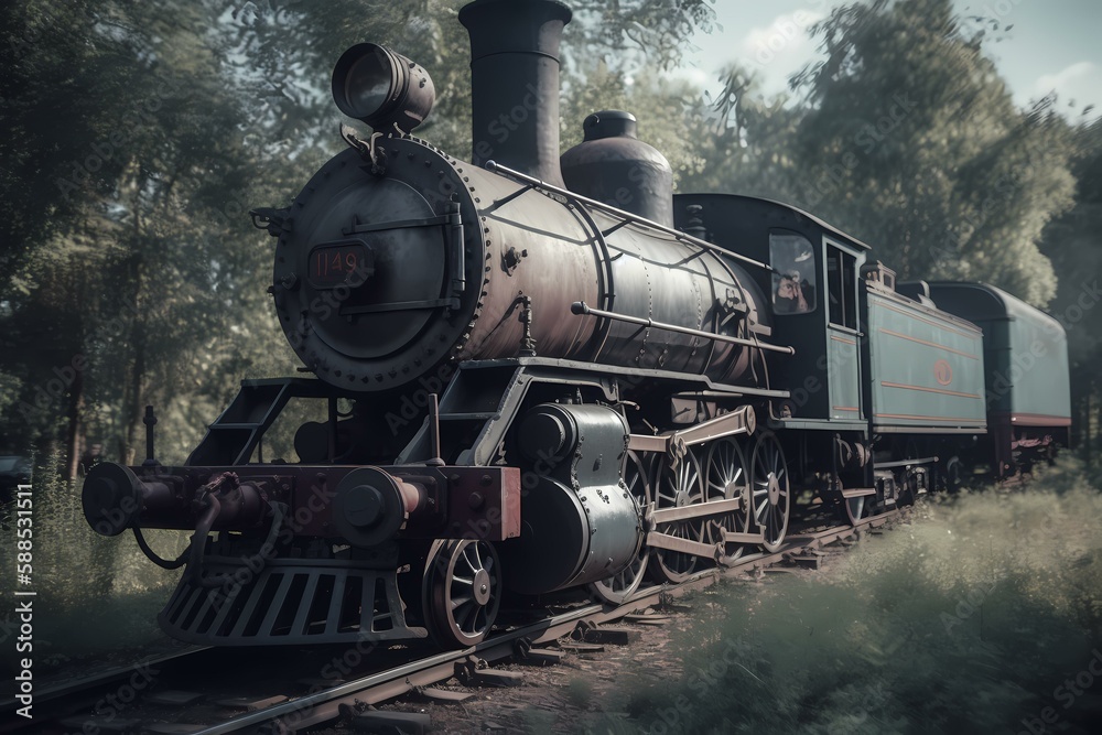 A train on the tracks Generative AI A train on the tracks Generative AI