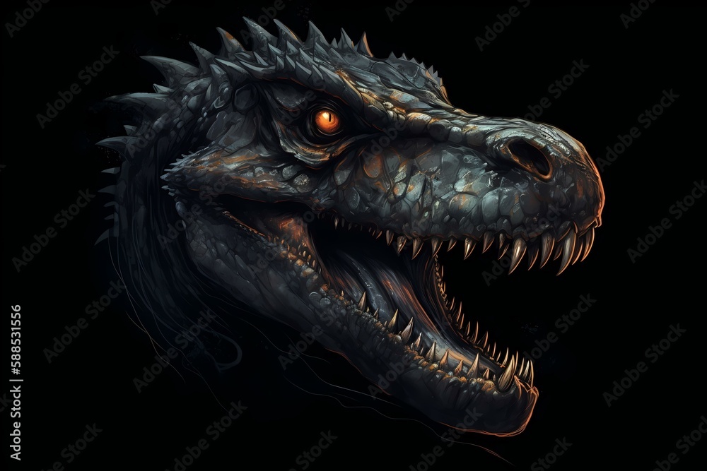 A close up of a dinosaur Generative AI A close up of a dinosaur Generative AI