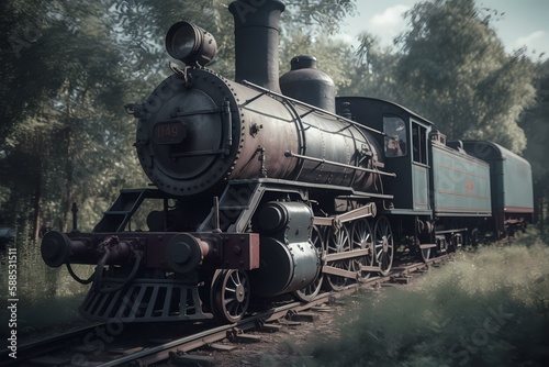 A train on the tracks Generative AI