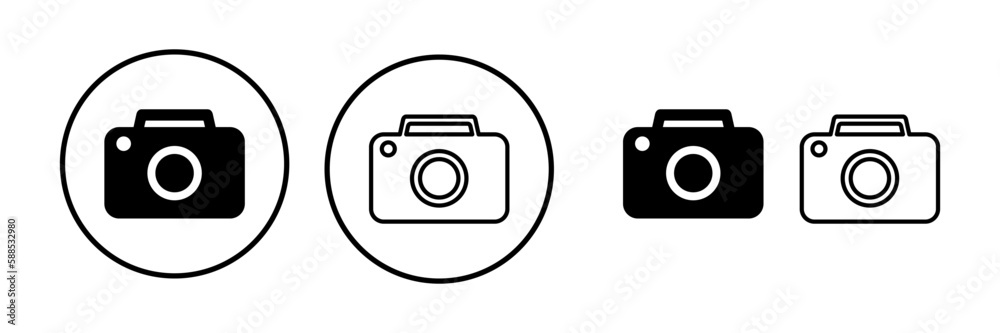 Camera Icon in trendy flat style isolated. Camera symbol web site design Camera Icon in trendy flat style isolated. Camera symbol web site design